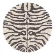 Dywany - Szaro-beżowy okrągły dywan ø 160 cm Striped Animal – Ragami - miniaturka - grafika 1