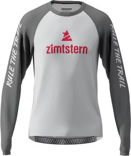 Koszulki rowerowe - Zimtstern Zimtstern PureFlowz Koszulka z długim rękawem Mężczyźni, glacier grey/gun metal/cyber red - grafika 1