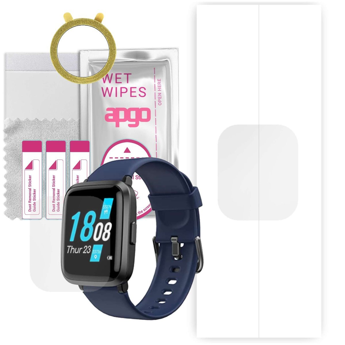 1x Folia hydrożelowa do Holabuy AT205U - apgo Smartwatch Hydrogel Protection Ochrona na ekran smartwatcha
