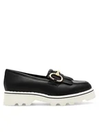 Półbuty damskie - Badura Loafersy NECTOR-06W1-016 Czarny - miniaturka - grafika 1