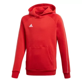 Odzież sportowa dziecięca - Bluza dla dzieci adidas Core 18 Hoody Junior czerwona - grafika 1