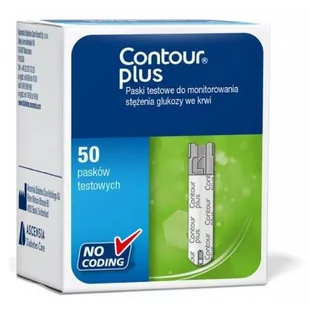 Bayer Contour plus paski testowe 50 sztuk 8515421 - Glukometry i akcesoria dla diabetyków - miniaturka - grafika 1