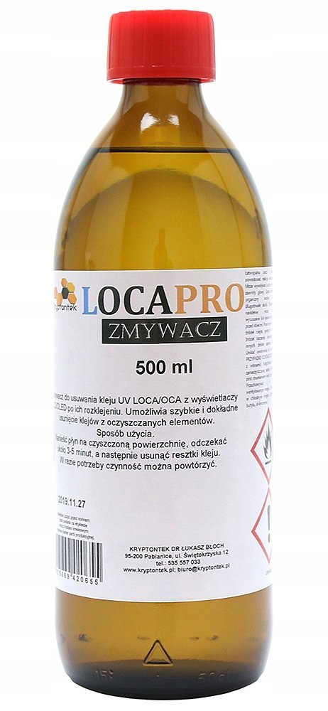 ZMYWACZ USUWANIA KLEJU Z WYŚWIETLACZY DYSPERGATOR ROZPUSZCZA LOCA PRO 500ml
