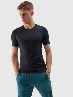 Koszulki sportowe męskie - 4F Koszulka funkcyjna w kolorze czarnym - grafika 1