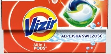 Vizir All-in-1 alpejska świeżość kapsułki do białych i jasnych tkanin 19szt