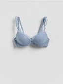Biustonosze - Reserved - Biustonosz push up z koronką - jasnoniebieski - miniaturka - grafika 1