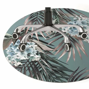 Podkładka pod krzesło Obraz liście fi100 cm - Podnóżki, podpórki, podkładki - miniaturka - grafika 1