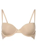 Biustonosze - Tommy Hilfiger Biustonosz damski na fiszbinach - usztywniany Kobiety beżowy jednolity, 70B - miniaturka - grafika 1