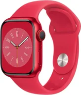 Smartwatch - Apple Watch 8 Cellular 41mm Czerwony z opaską sportową w kolorze czerwonym - miniaturka - grafika 1