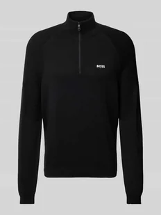 Sweter z dzianiny z nadrukiem z logo model ‘Perform-Max’ - Swetry męskie - miniaturka - grafika 1