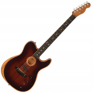 Fender American Acoustasonic Telecaster All-Mahogany Ebony Fingerboard Bourbon Burst - Gitary elektryczne - miniaturka - grafika 1