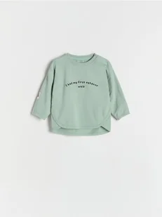 Reserved - Bawełniany longsleeve - zielony - Bluzki dla niemowląt - miniaturka - grafika 1