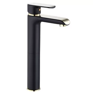 Rea Bateria umywalkowa Bateria umywalkowa Bloom black gold Wysoka B9936 - Baterie umywalkowe - miniaturka - grafika 1