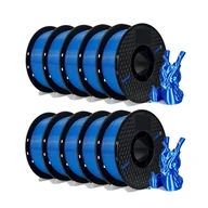 Filamenty i akcesoria do drukarek 3D - filament do drukarek 3D, wysokiej jakości PLA i PETG, 1,75 mm, jednolity niebieski kolor, 10 kg PETG niebieski - miniaturka - grafika 1