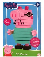 Klocki - Puzzle Piankowe 3D Świnka Peppa Pig 47El. Tata Świnka - miniaturka - grafika 1