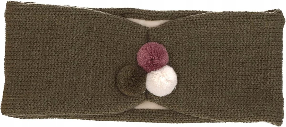 STERNTALER ZIMOWA OPASKA DZIANINOWA Z POMPONAMI KHAKI 47/49 6FA