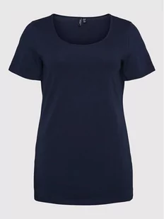 Vero Moda Curve T-Shirt Paxi 10251961 Granatowy Slim Fit - Koszulki i topy damskie - miniaturka - grafika 1