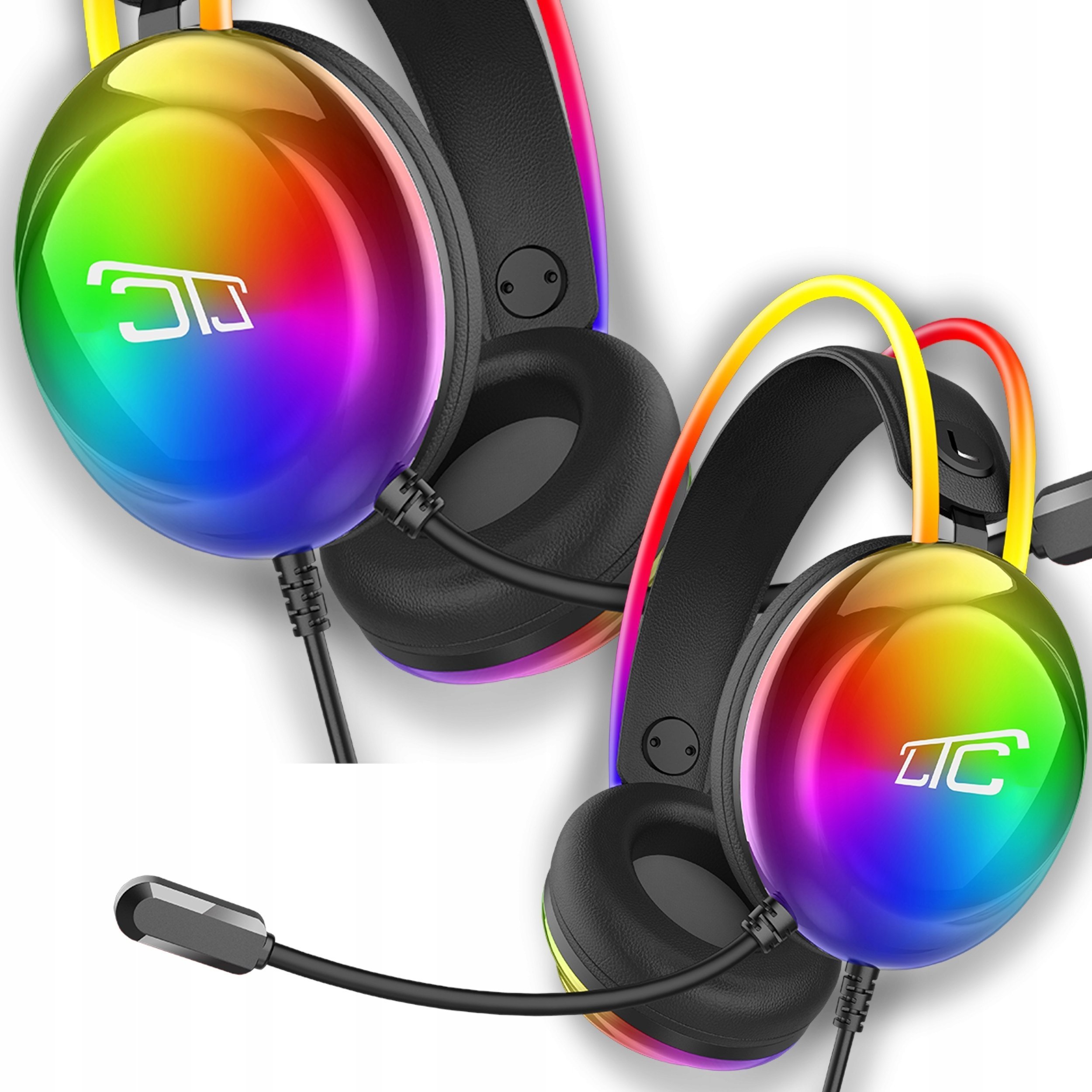 Słuchawki gamingowe RGB z mikrofonem LTC LXLTC903