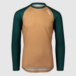 POC X21 52844-8405 LS JERSEY MOLDANITE GREEN/ARAGONITE BROWN - Koszulki męskie - miniaturka - grafika 1