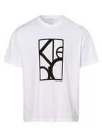 Koszulki męskie - Calvin Klein - T-shirt męski, biały - miniaturka - grafika 1