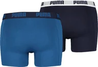 Majtki męskie - Puma Trunk bokserki męskie 2-pak Bawełna Stretch, rozmiar:S, kolor:TRUE BLUE - miniaturka - grafika 1