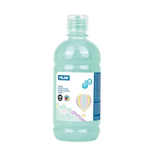 Farba plakatowa tempera  MILAN 500 pastel ml jasno zielona - Farby i media malarskie - miniaturka - grafika 1