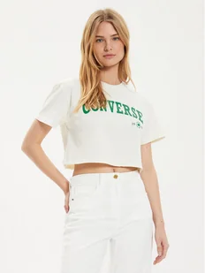 Converse T-Shirt W Retro Chuck Cropped Tee 10027151-A03 Écru Regular Fit - Koszulki i topy damskie - miniaturka - grafika 1