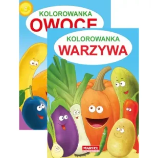 Pakiet Kolorowanka: Owoce, Warzywa - Kolorowanki, wyklejanki - miniaturka - grafika 1