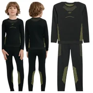 Pozostała odzież narciarska - Bielizna bezszwowa chłopięca komplet (GÓRA+DOŁ) 4F 4FJWAW25USEAM248-20S Czarny Roz. 152/158 - miniaturka - grafika 1