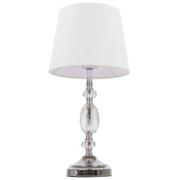 Lampy stojące - EVO Stojąca LAMPA stołowa EVO T01885WH abażurowa LAMPKA nocna biała EVO T01885WH - miniaturka - grafika 1