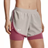 Spodenki damskie - Under Armour Szorty damskie, Szary/Różowy, S - miniaturka - grafika 1