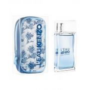 Zestawy perfum męskich - L'eau Kenzo Pour Homme zestaw dla mężczyzn woda toaletowa spray + kosmetyczka 50 ml - miniaturka - grafika 1