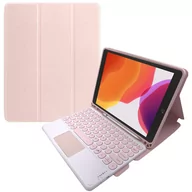 Etui do tabletów - Etui magnetyczne Alogy klawiatura Bluetooth Pencil do Apple iPad 10.2 2019/2020/2021 7/8/9Gen Różowe - miniaturka - grafika 1