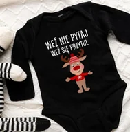 Body dla niemowląt - Body dla dziecka NA ŚWIĘTA Z RENIFERKIEM - miniaturka - grafika 1