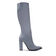 Kozaki damskie - Kozaki DeeZee ZALGT210932 Szary - miniaturka - grafika 1