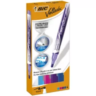 Markery do tablic - BIC Whiteboard Marker BIC Velleda, 2,2 MM, RS, litowo-jonowy, Li, h. BL, BL, pudełka po 4 sztuki 927157 - miniaturka - grafika 1