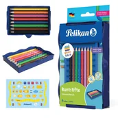 Kredki, ołówki, pastele i pisaki - Pelikan Kredki Drewniane 8 Kolorów Kreativ Fabrik - miniaturka - grafika 1