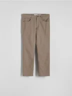 Spodnie męskie - Reserved - Bawełniane spodnie slim fit - brązowy - miniaturka - grafika 1