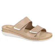 Klapki i japonki damskie - Inblu klapki obuwie damskie 158D171 beżowy - miniaturka - grafika 1