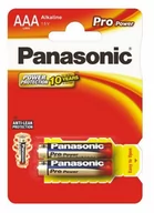 Baterie i akcesoria - Panasonic PRO POWER GOLD Alkaline AAA LR03PPG 2-pack LR03PPG/2BP - miniaturka - grafika 1