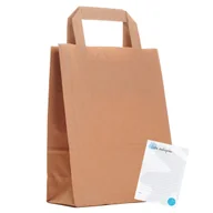 Akcesoria do pakowania - torebki papierowe TORBA mini a5 EKO BRĄZ torby małe 18x9x23cm pakiet 125szt - miniaturka - grafika 1