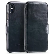 Etui i futerały do telefonów - moVear Etui flipSide C (skóra) + Szkło Hartowane 2.5D caseFriendly | Zestaw do iPhone X/Xs A0IPXS0CIBKVBK - miniaturka - grafika 1
