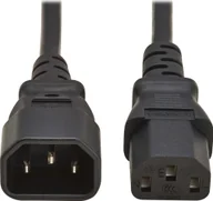Kable komputerowe i do monitorów - Kabel zasilający Eaton EATON TRIPPLITE PDU Power Cord C13 to C14 - 10A 250V H05VV-F 2M Black P004-02M-EU - miniaturka - grafika 1