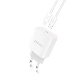 Dudao Dudao Ładowarka EU USB-C +kabel lightning 18W A8EU dudao_20191206150344 - Ładowarki do telefonów - miniaturka - grafika 1