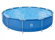 Baseny ogrodowe - VELACO Basen ogrodowy stelażowy okrągły AVENLI PALM 450x90 cm w zestawie z pompą filtrującą kolor NIEBIESKI - miniaturka - grafika 1