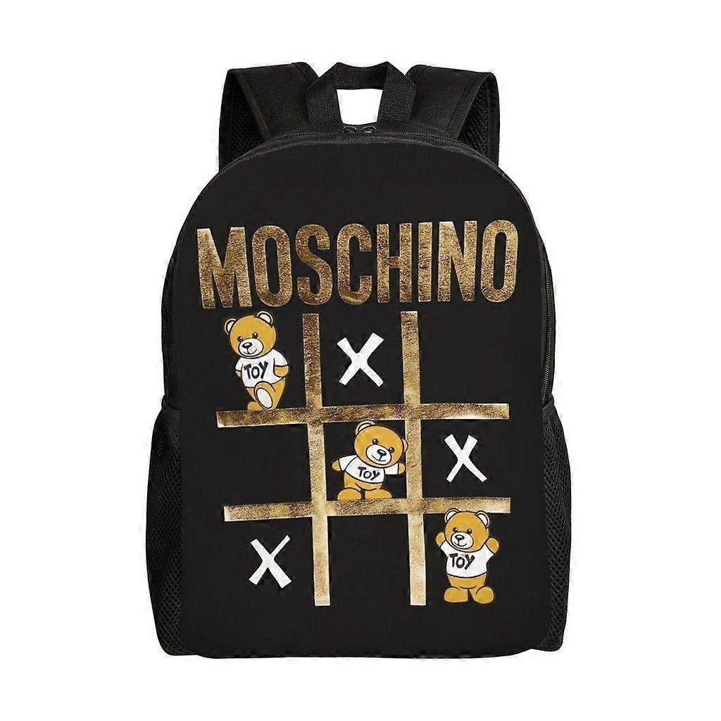 Moschino Wszechstronny plecak Zmywalny plecak szkolny w stylu casual Modna torba na komputer z tkaniny Oxford Unisex-hk3102