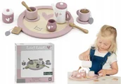 Zabawy w naśladowanie dorosłych - Drewniany Zestaw serwis do herbaty z akcesoriami różowy Label Label - miniaturka - grafika 1