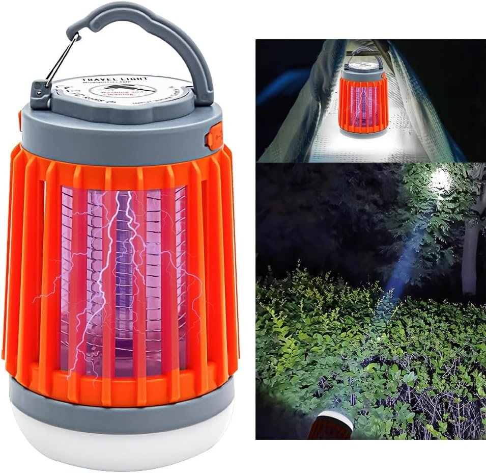 Przenośna miniaturowa lampa przeciw komarom, akumulatorowa lampa kempingowa, oświetlenie 8H, bezgłośna lampa przeciw muchom USB, wodoodporność IPX4