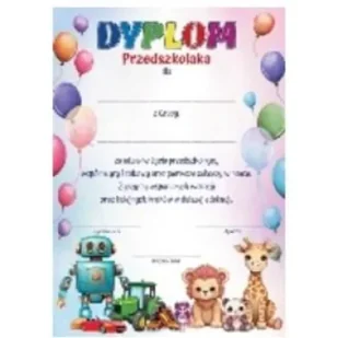 Henry Dyplom A4 Przedszkolala zabawki - Podobrazia, bloki, papiery - miniaturka - grafika 1