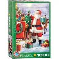 Puzzle - Eurographics Puzzle 1000 Santa with Sled by Simon Tread 6000-5639 - - miniaturka - grafika 1
